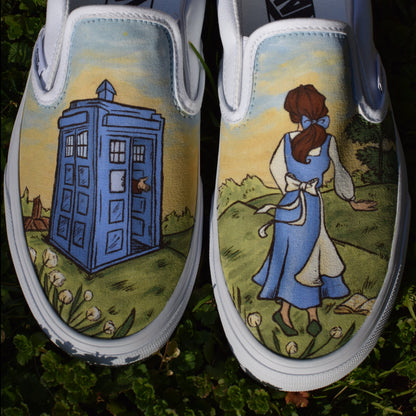 Vans Slip on Belle and Doctor Who