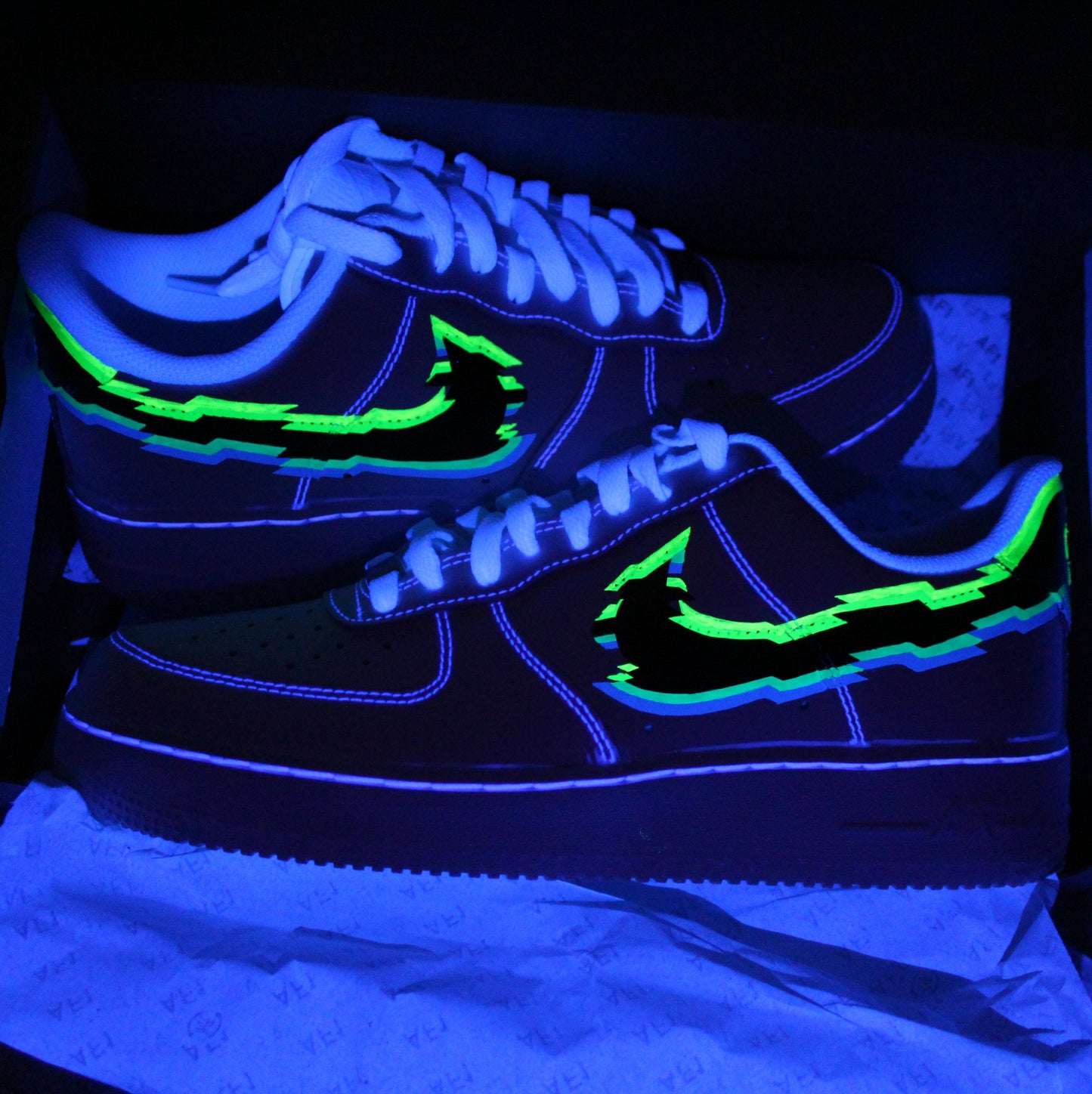 Air Force 1 Glitch Neon