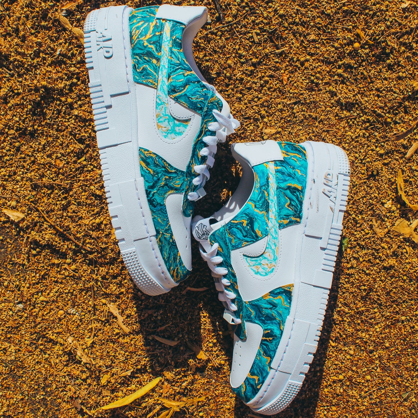 Air force 1 Marble Turquoise