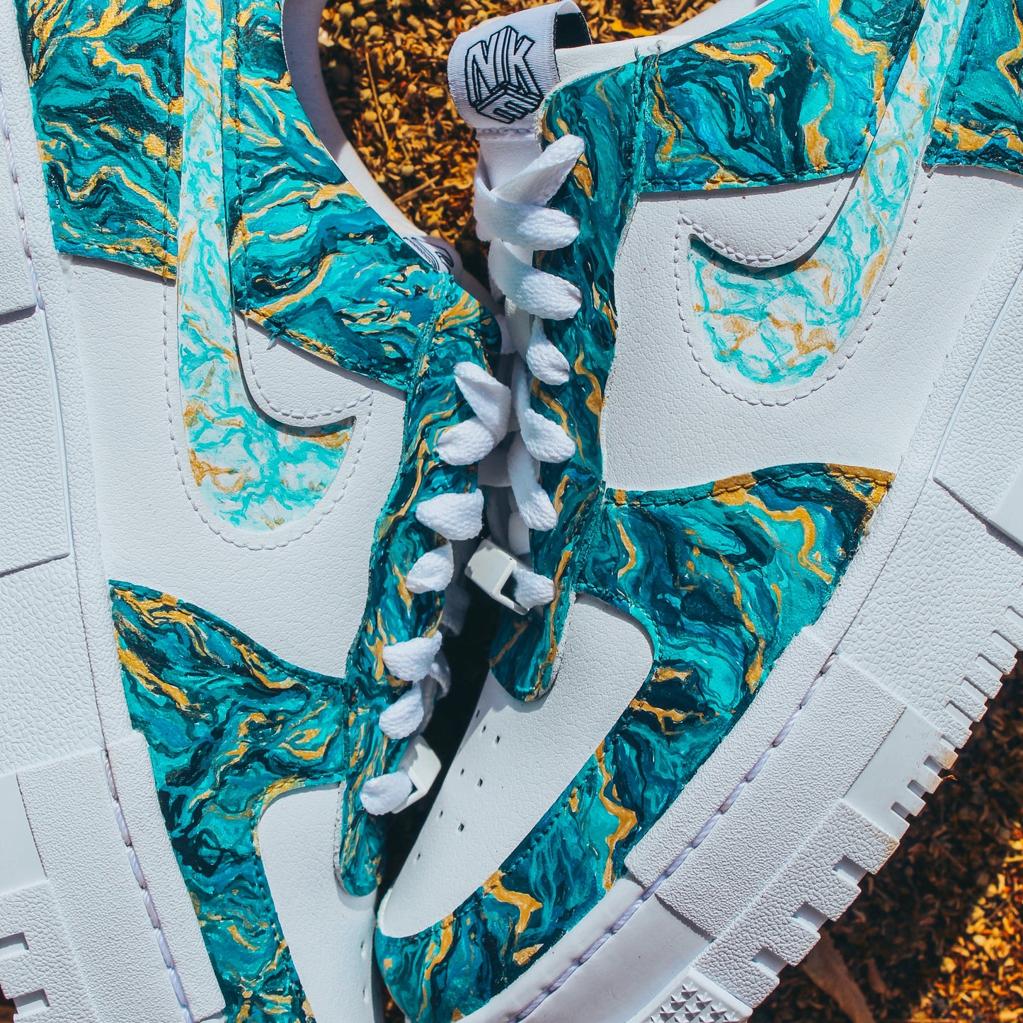 Air force 1 Marble Turquoise